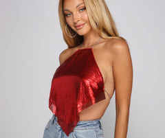 Glimmer And Glow Chainmail Halter Top