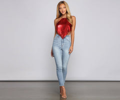 Glimmer And Glow Chainmail Halter Top