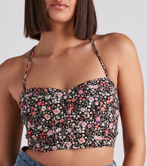 Spring Blooms Ditsy Floral Crop Top