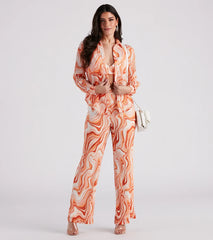 Spring Break Vibes Pleated Button-Down Top