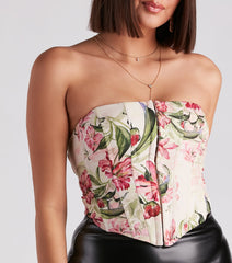 Natural Feels Floral Lace-Up Corset