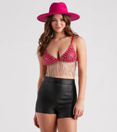 Desert Babe Beaded Fringe Bra Top