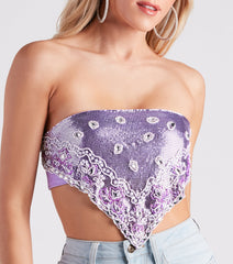 Festival Babe Chainmail Bandana Tube Top
