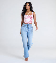 Feelin' Cutesy Rose Print Tank Top