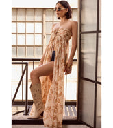 Wanderlust Calling Strapless Abstract Flowy Tunic Top