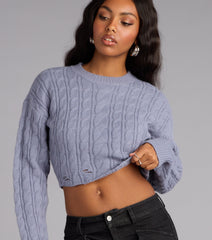 Falling for Knits Crop Sweater