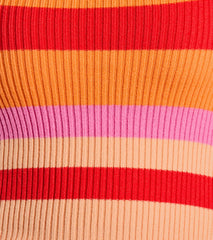 Stripe With It Halter Ribbed Knit Crop Top