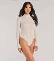 Winter Slay Turtleneck Long Sleeve Bodysuit