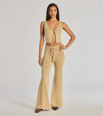 Glow Up Button-Front Cropped Vest