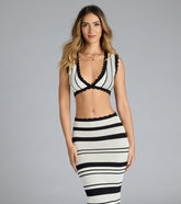 Way She Moves Striped Bra Top