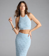 Blissful View Halter Crochet Crop Top