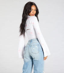 Easy Charm Long Sleeve Floral Bolero