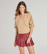 Classic Fave Ribbed Knit V-Neck Sweater