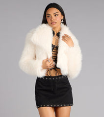 High Drama Cropped Faux Fur Jacket