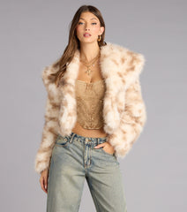 Winter Chic Faux Fur Cropped Coat