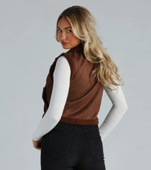 Cozy Elevated Faux Sherpa Trim Vest