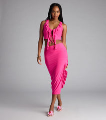 Ruffle Me Up Crop Top