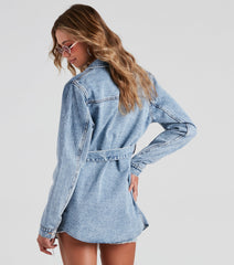 The Classic Acid Wash Denim Shacket