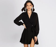 Striving For Success Blazer Chiffon Dress