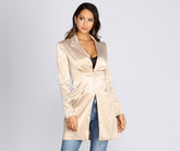 Ever So Chic Satin Trench
