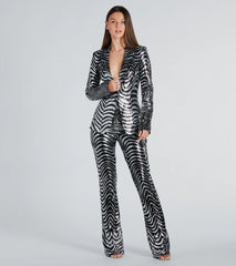 Make An Entrance Sequin Swirl Blazer