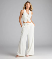 Power Moves Button Woven Vest