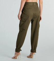 Step It Up High-Rise Paperbag Cargo Pants