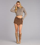 Buckle Down Denim Mini Skort