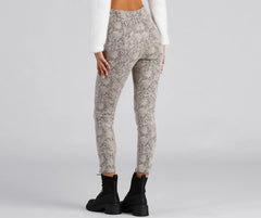 Major Sass Snake Print Skinny Pants