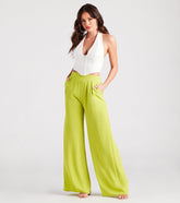 Weekend Chic High Waist Wide-Leg Pants