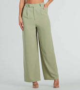 Like Clockwork High-Rise Wide-Leg Trouser Pants