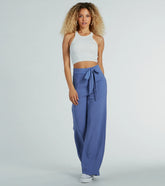 Sittin Pretty Tie Waist Wide-Leg Palazzo Pants