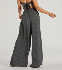 All Set Up High Rise Geometric Palazzo Pants