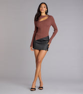Polished Moves Faux Leather Skort