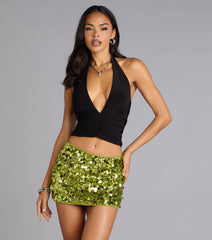 Shimmer Rush Sequin Mini Skort