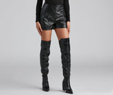 Sleek Look Faux Leather Shorts
