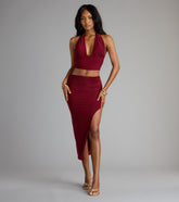 Go With The Vibe Slit Midi Skirt