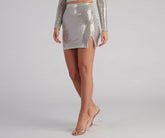 Major Shine Sequin Mini Skirt