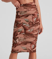 Bring The Heat Printed Midi Skirt