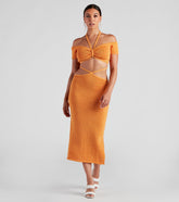 Sunset Beauty Cutout Midi Skirt