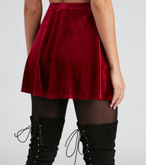 Ready To Twirl Velvet Skater Skirt