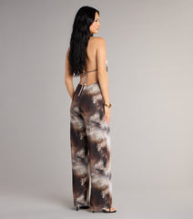 Abstract Attitude Wide-Leg Jumpsuit