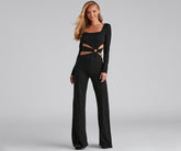 Stylish Affair O-Ring Wide Leg Jumpsuit