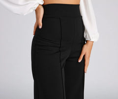 Pretty Preppy Twill Wide Leg Pants