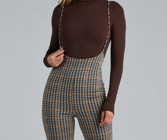 Perfectly Plaid Suspender Pants