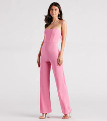 Fit To Perfection Strapless Corset Jumpsuit