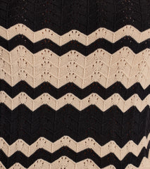 Stylish In Stripes Strapless Wide Leg Knit Jumpsuit