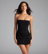Chic Vibes Only Strapless Drop Waist Romper