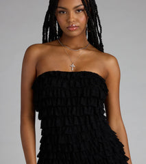 For The Frill Of It Lace-Up Ruffled Romper