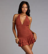 Playful Plunge Halter Romper
